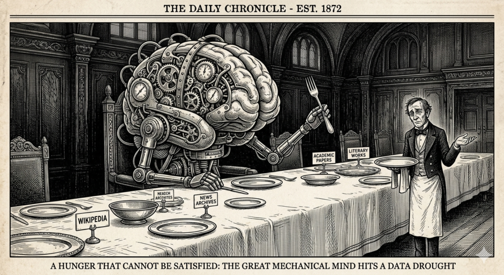 満腹で止まった知性——人類の図書館を飲み干した日